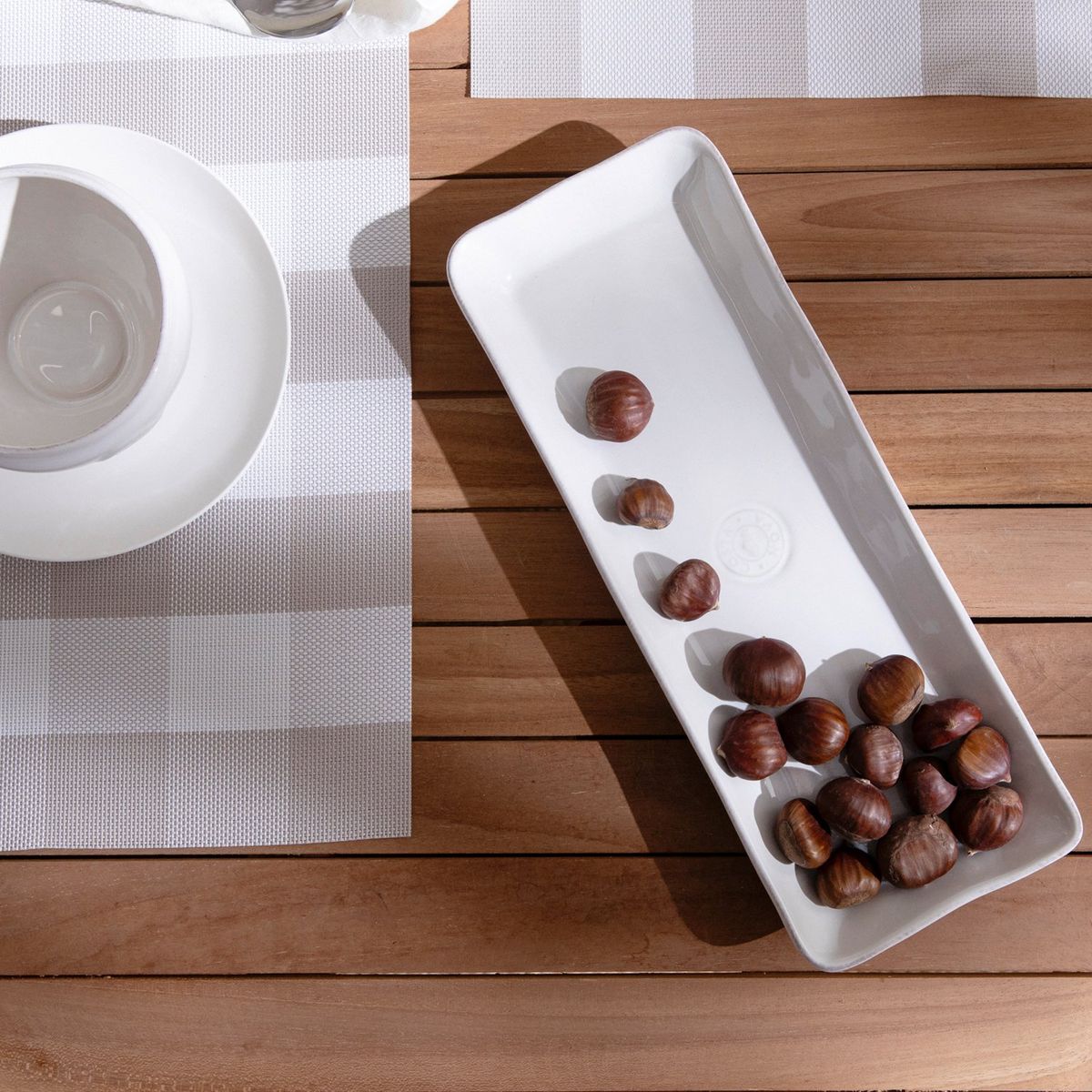 COSTA NOVA - Fuente Rectangular 37Cm Blanco Costa Nova