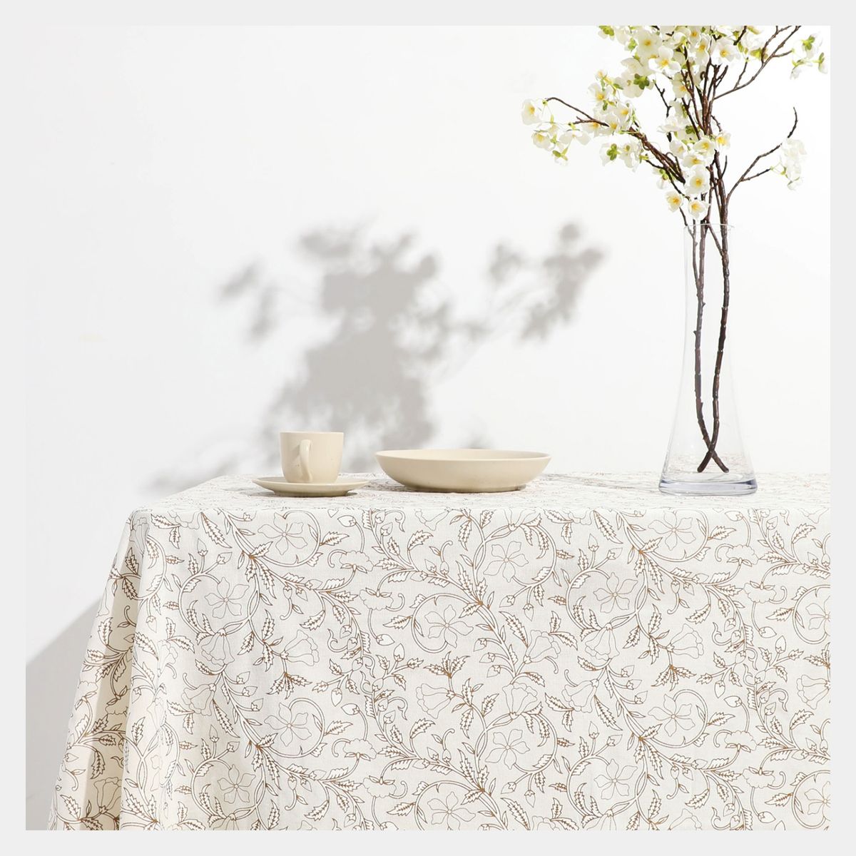 ROBERTA ALLEN - Mantel Algodón Flower Gold Navidad Dorada Roberta Allen