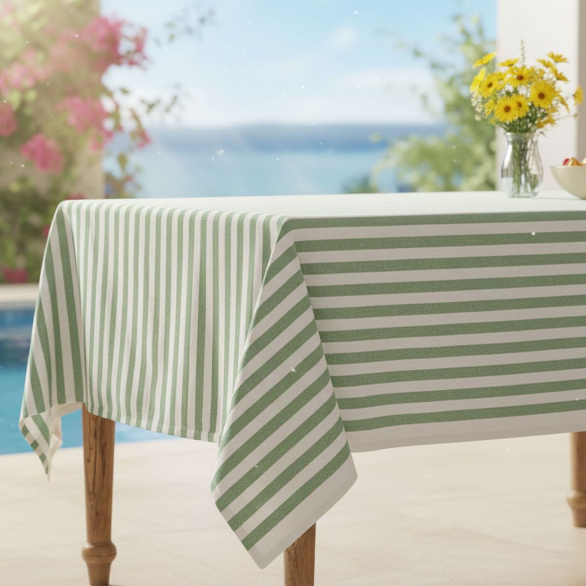 BASEMENT HOME - Mantel Rectangular De Algodón Con Líneas Basement Home