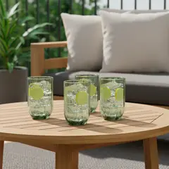 BASEMENT HOME - Set 4 Vasos Altos Oxford Smoky