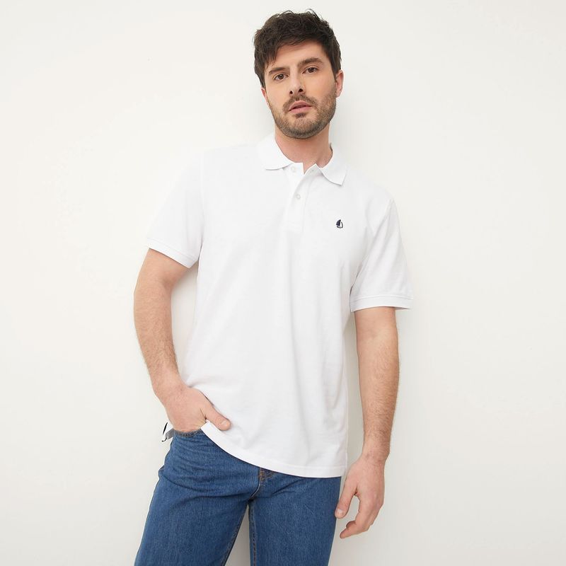 NEWPORT - Polera Newport Piqué Manga Corta Hombre Algodón Casual