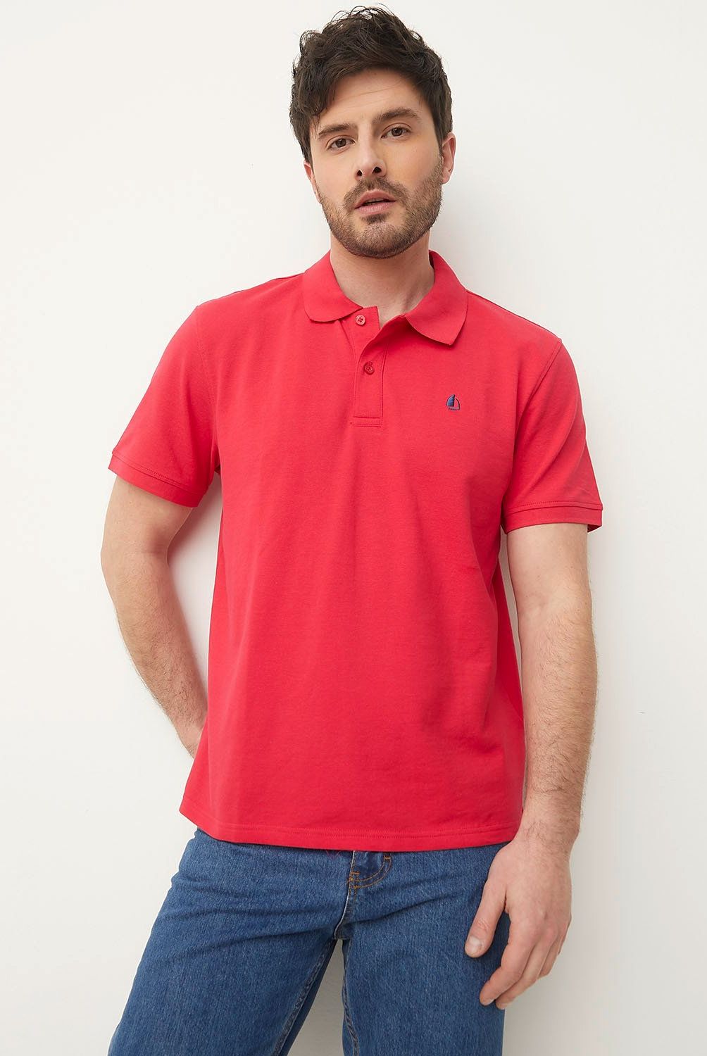 NEWPORT - Polera Newport Piqué Manga Corta Hombre Algodón Casual