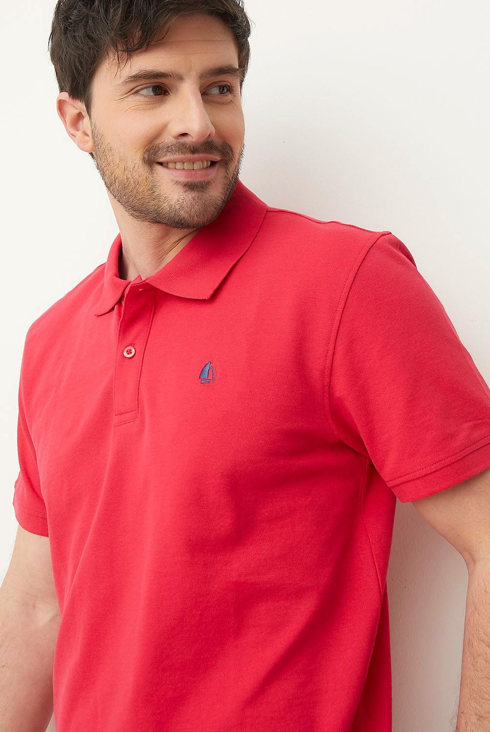 NEWPORT - Polera Newport Piqué Manga Corta Hombre Algodón Casual
