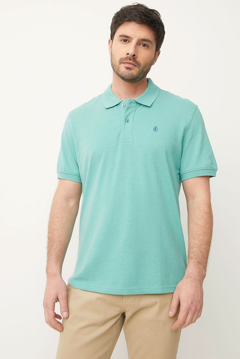 NEWPORT - Polera Newport Piqué Manga Corta Hombre Algodón Casual