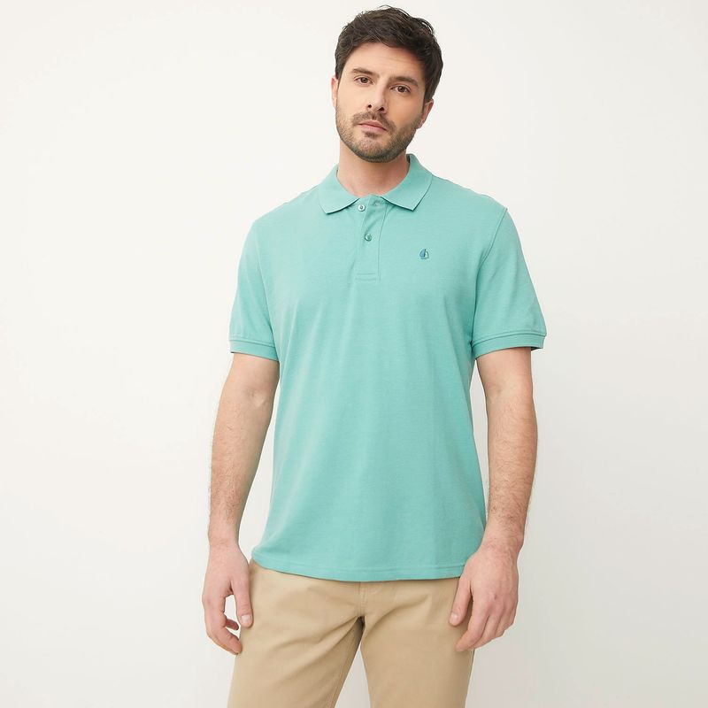 NEWPORT - Polera Newport Piqué Manga Corta Hombre Algodón Casual