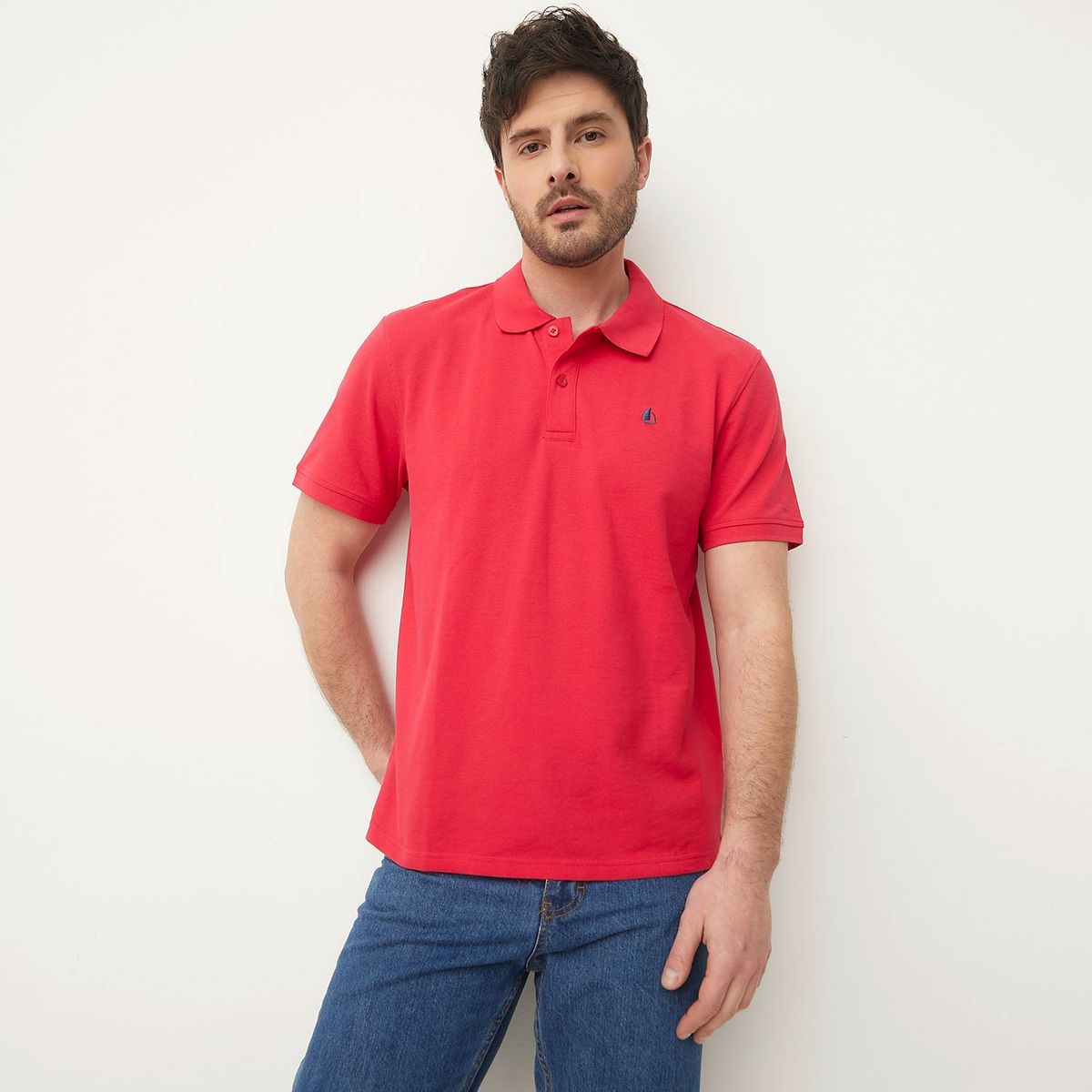 NEWPORT - Polera Newport Piqué Manga Corta Hombre Algodón Casual