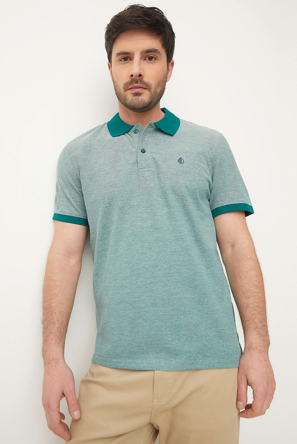 NEWPORT - Polera Newport Piqué Manga Corta Hombre Algodón Casual