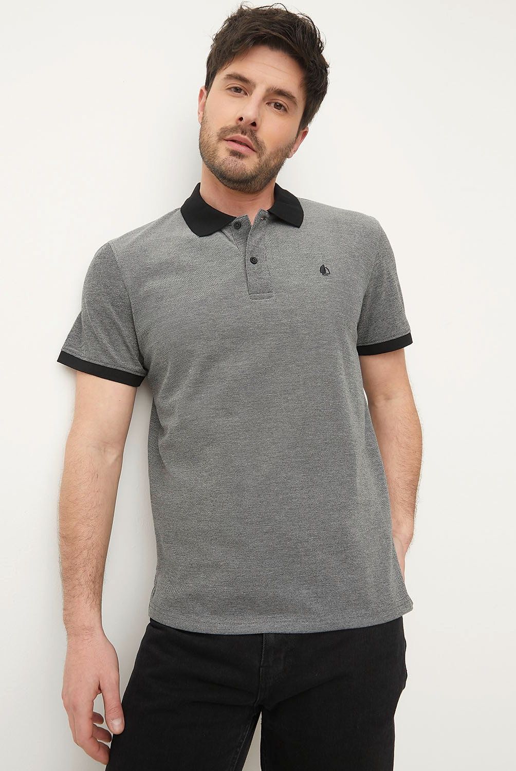 NEWPORT - Polera Newport Piqué Manga Corta Hombre Algodón Casual