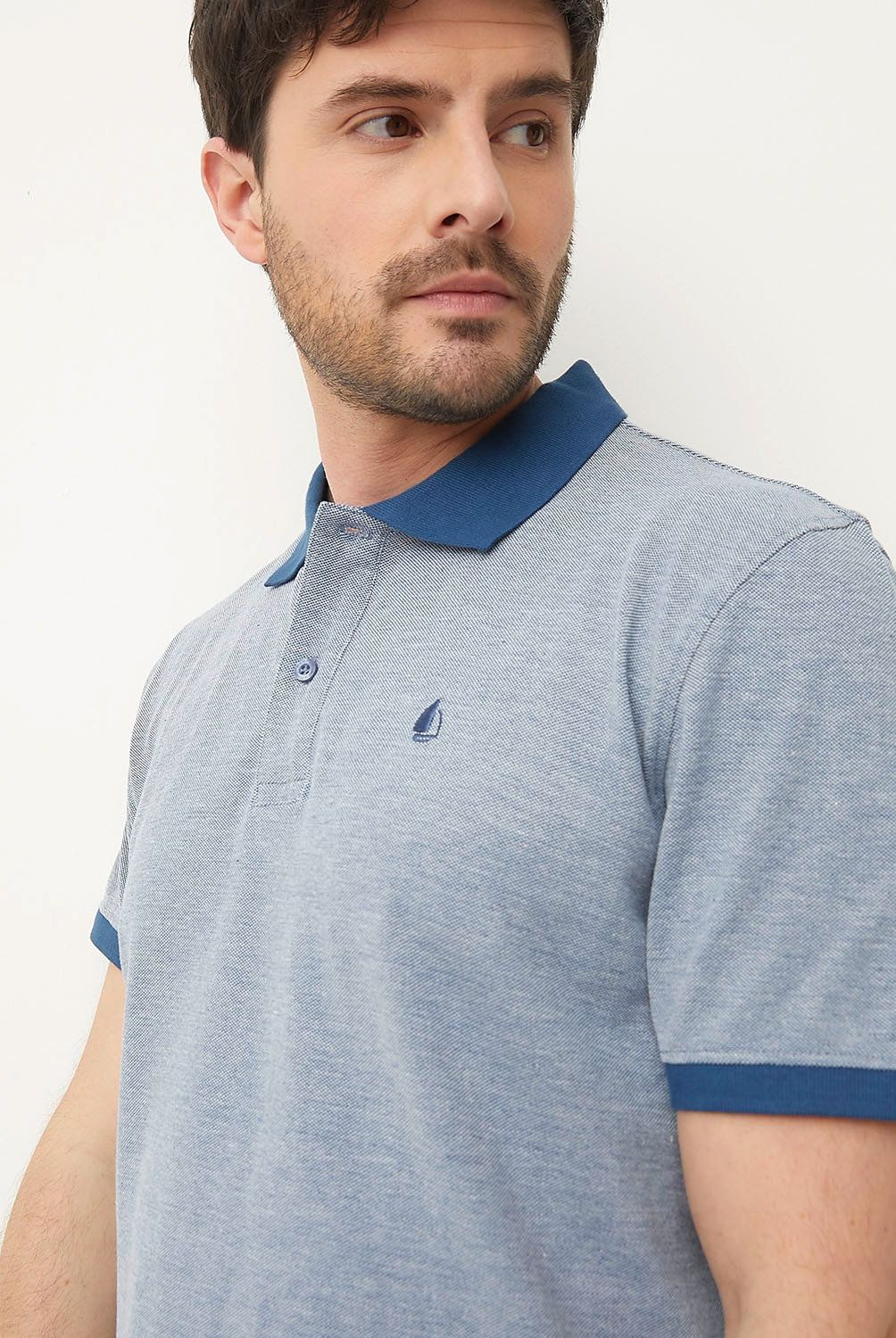 NEWPORT - Polera Newport Piqué Manga Corta Hombre Algodón Casual