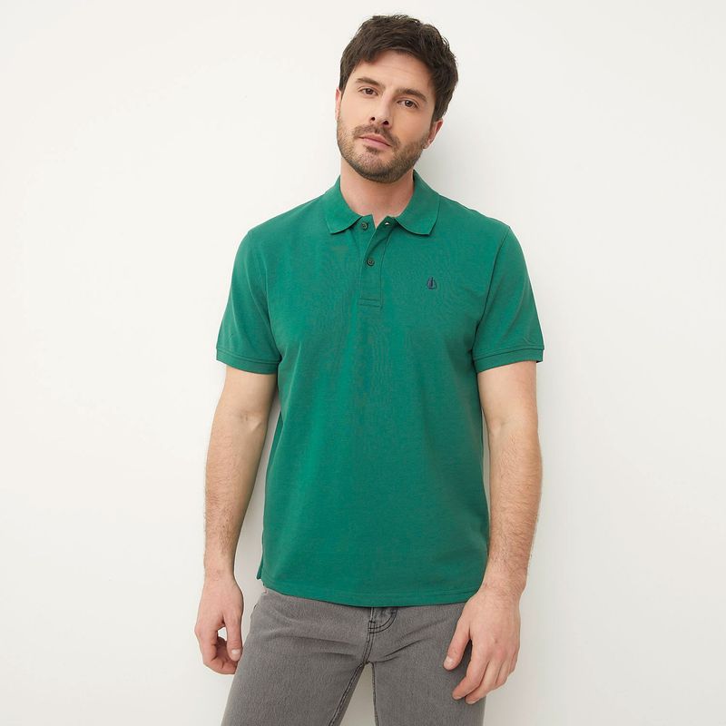 NEWPORT - Polera Newport Piqué Manga Corta Hombre Algodón Casual