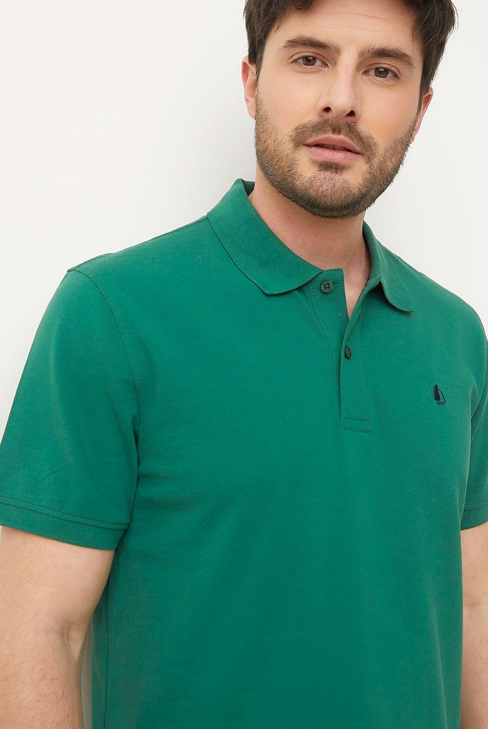 NEWPORT - Polera Newport Piqué Manga Corta Hombre Algodón Casual