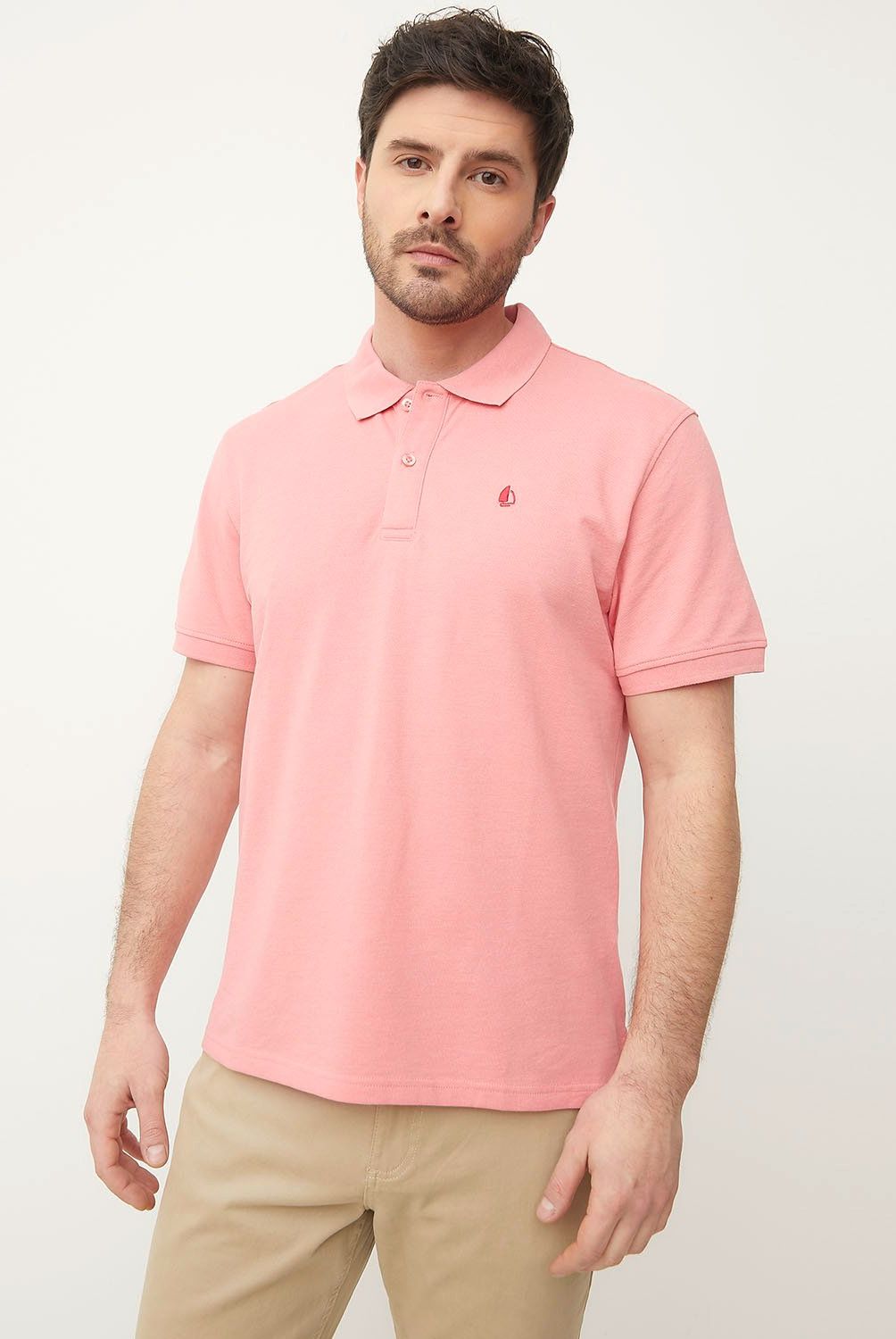 NEWPORT - Polera Newport Piqué Manga Corta Hombre Algodón Casual