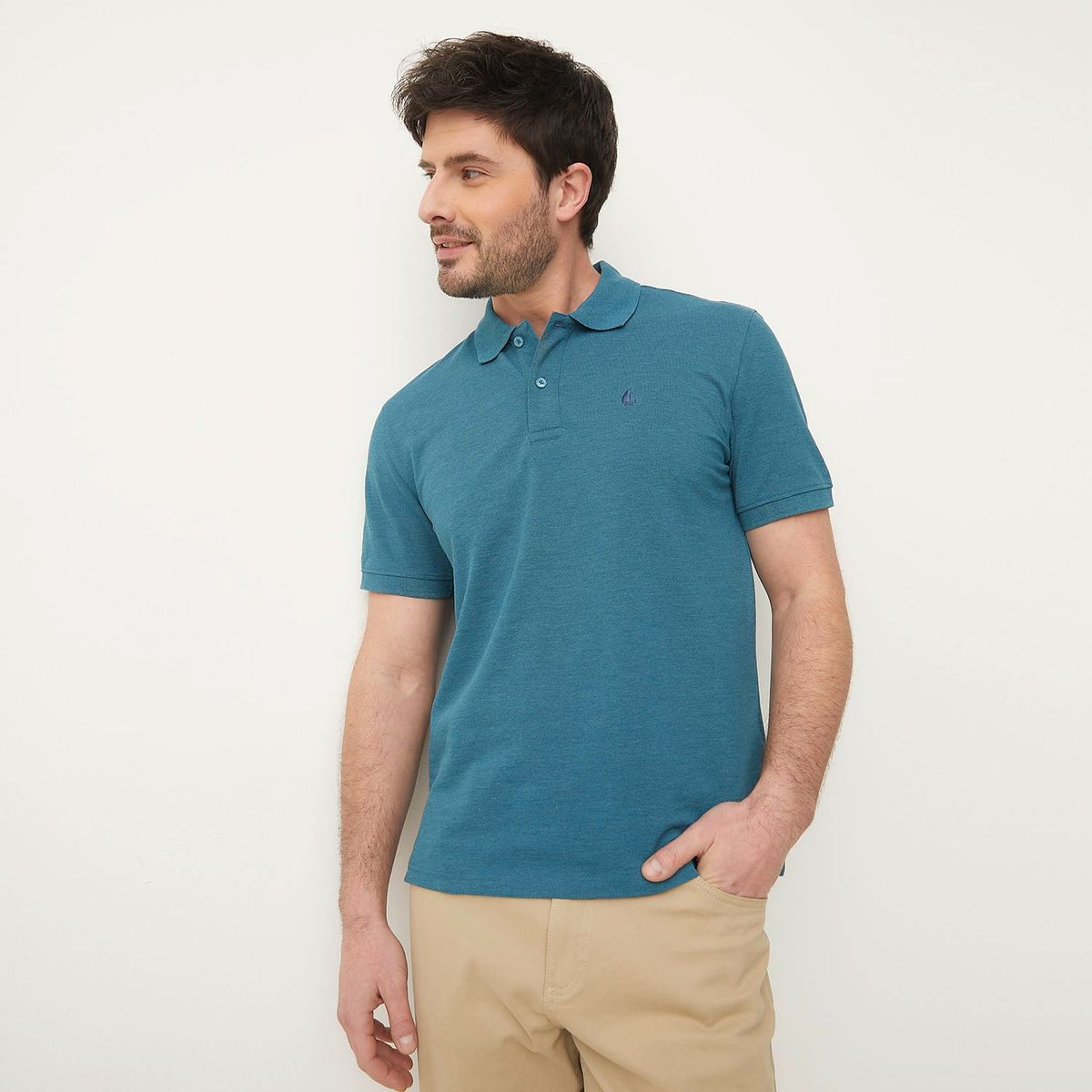 NEWPORT - Polera Newport Piqué Manga Corta Hombre Algodón Casual