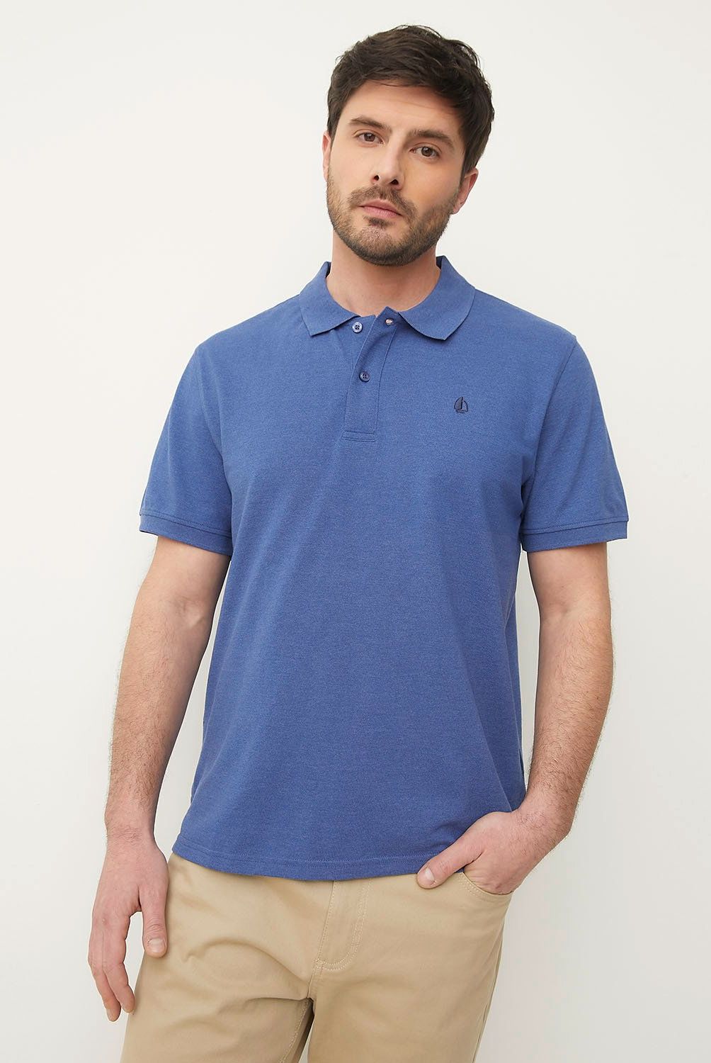 NEWPORT - Polera Newport Piqué Manga Corta Hombre Algodón Casual
