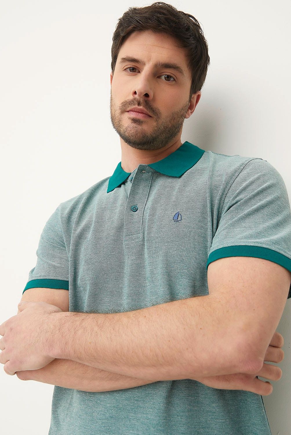 NEWPORT - Polera Newport Piqué Manga Corta Hombre Algodón Casual