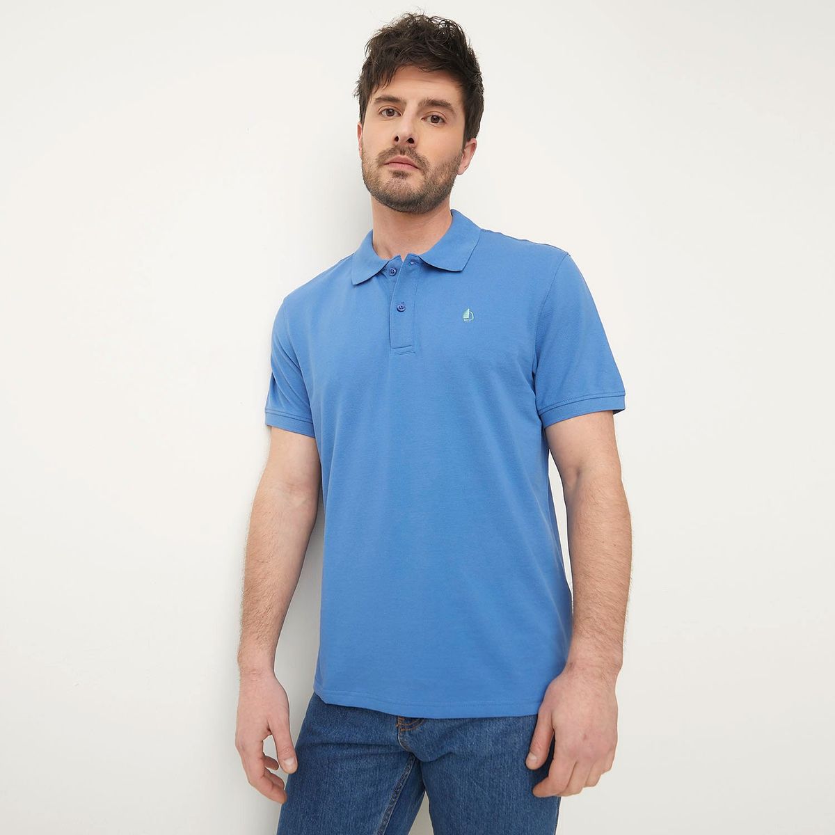 NEWPORT - Polera Newport Piqué Manga Corta Hombre Algodón Casual