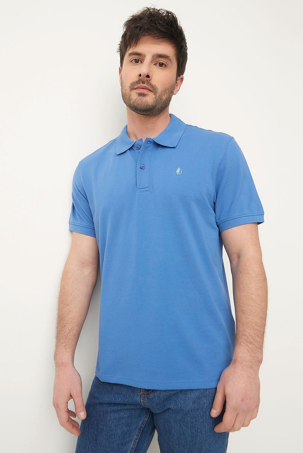 NEWPORT - Polera Newport Piqué Manga Corta Hombre Algodón Casual