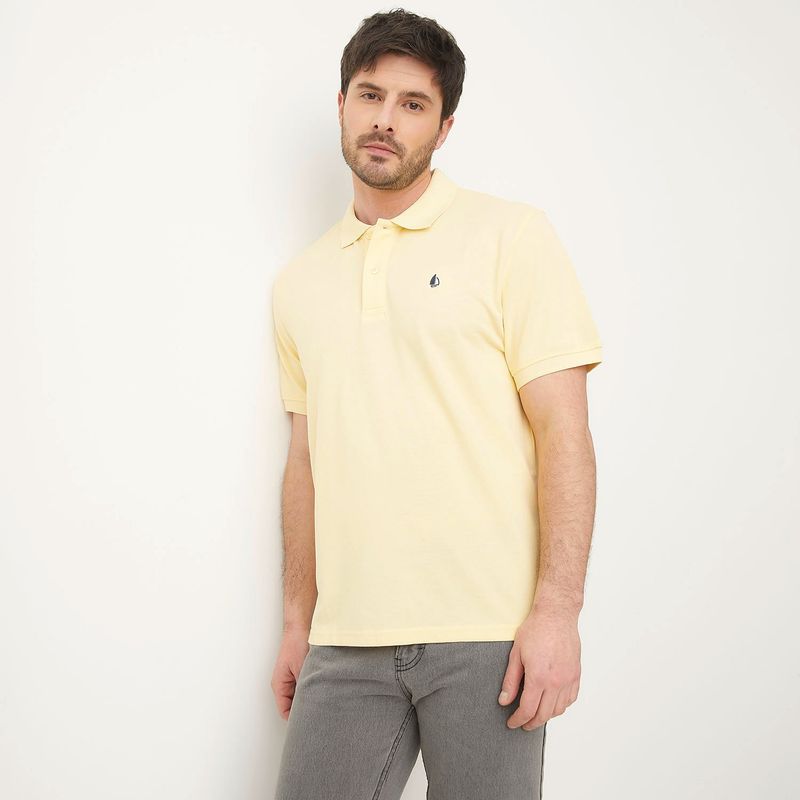 NEWPORT - Polera Newport Piqué Manga Corta Hombre Algodón Casual