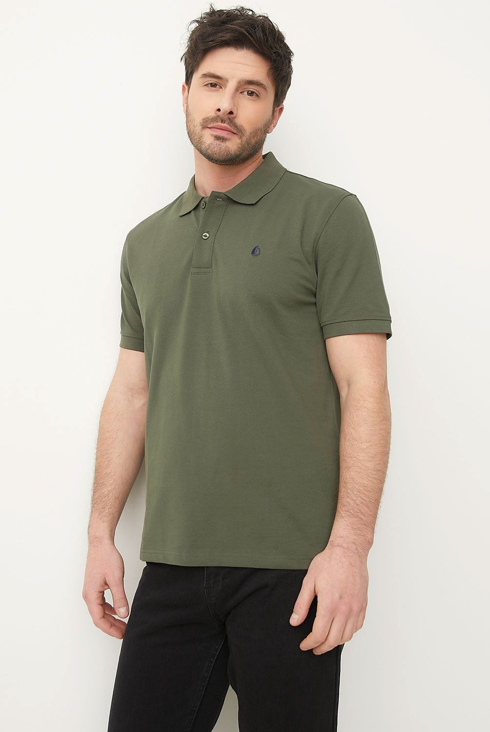 NEWPORT - Polera Newport Piqué Manga Corta Hombre Algodón Casual