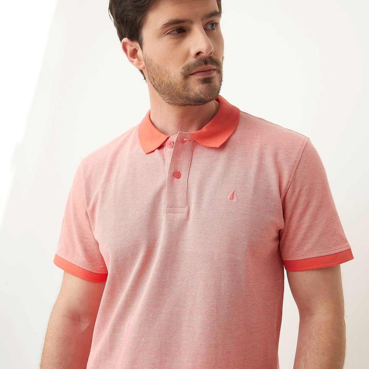 NEWPORT - Polera Newport Piqué Manga Corta Hombre Algodón Casual