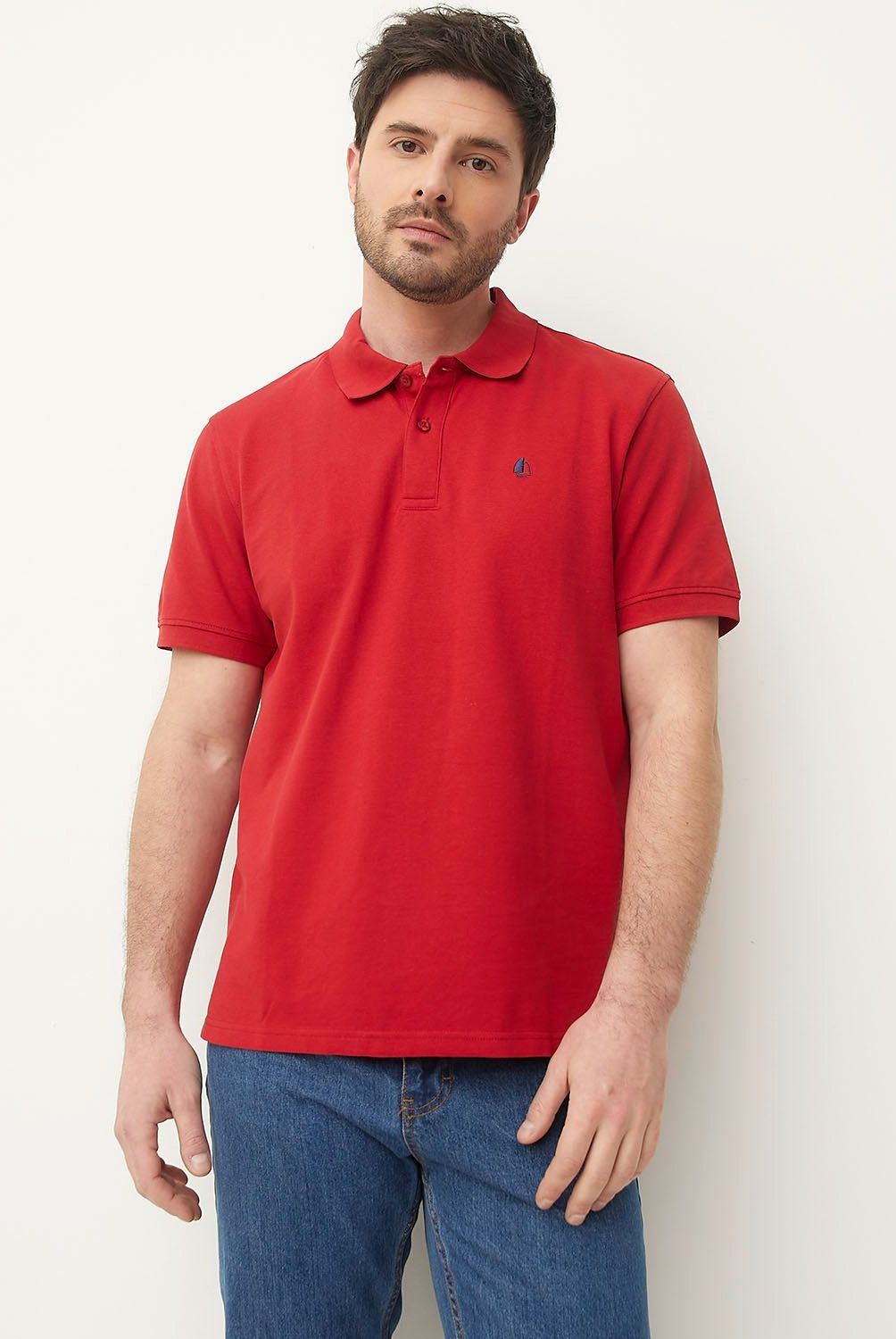 NEWPORT - Polera Newport Piqué Manga Corta Hombre Algodón Casual