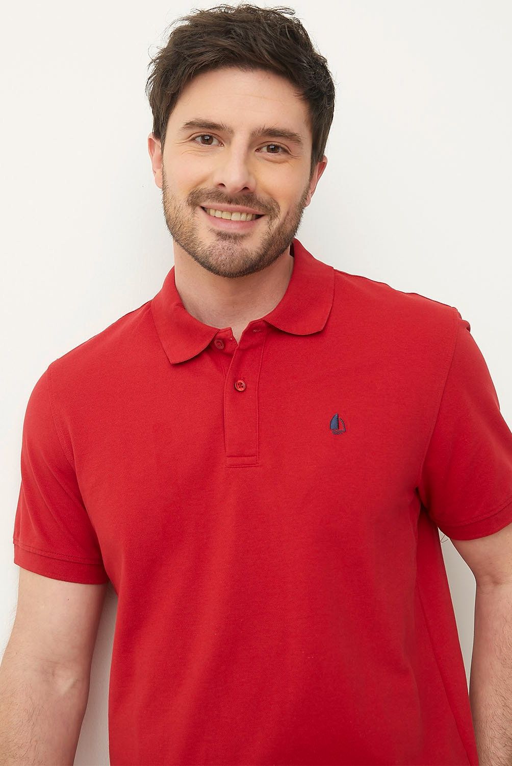 NEWPORT - Polera Newport Piqué Manga Corta Hombre Algodón Casual
