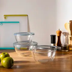 MICA - Set de Bowls Vidrio con Tapa 3 Unidades