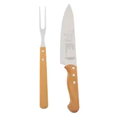 TRAMONTINA - Set 2 Piezas Cuchillo Trinche Churrasco