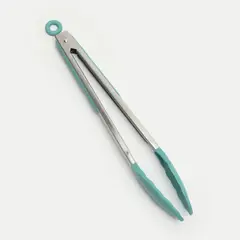 MICA - Pinza de Cocina Acero Inoxidable y Silicona Turquesa