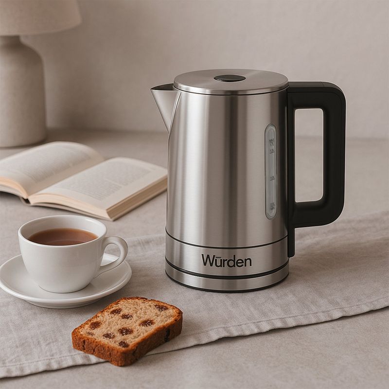 WURDEN - Hervidor Eléctrico Wurden Acero Inoxidable 1.7 L Digital