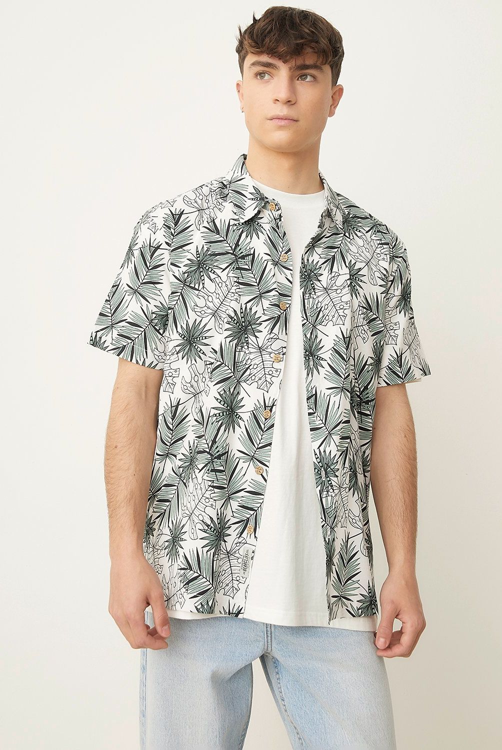 BEARCLIFF - Camisa Manga Corta Relaxed Fit  Hombre Bearcliff