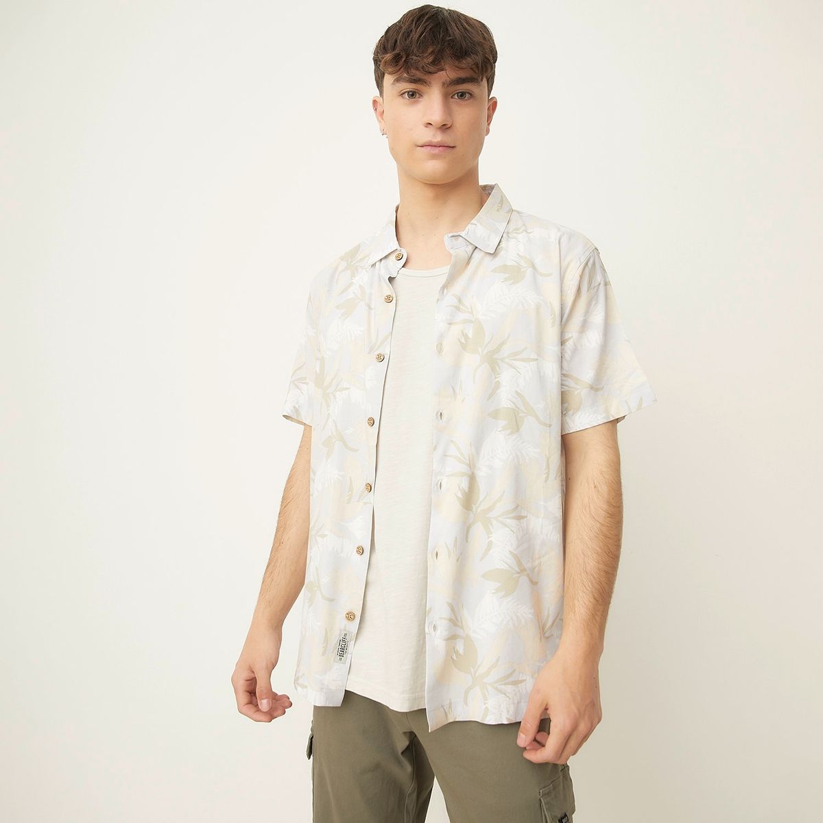 BEARCLIFF - Camisa Manga Corta Relaxed Fit  Hombre Bearcliff