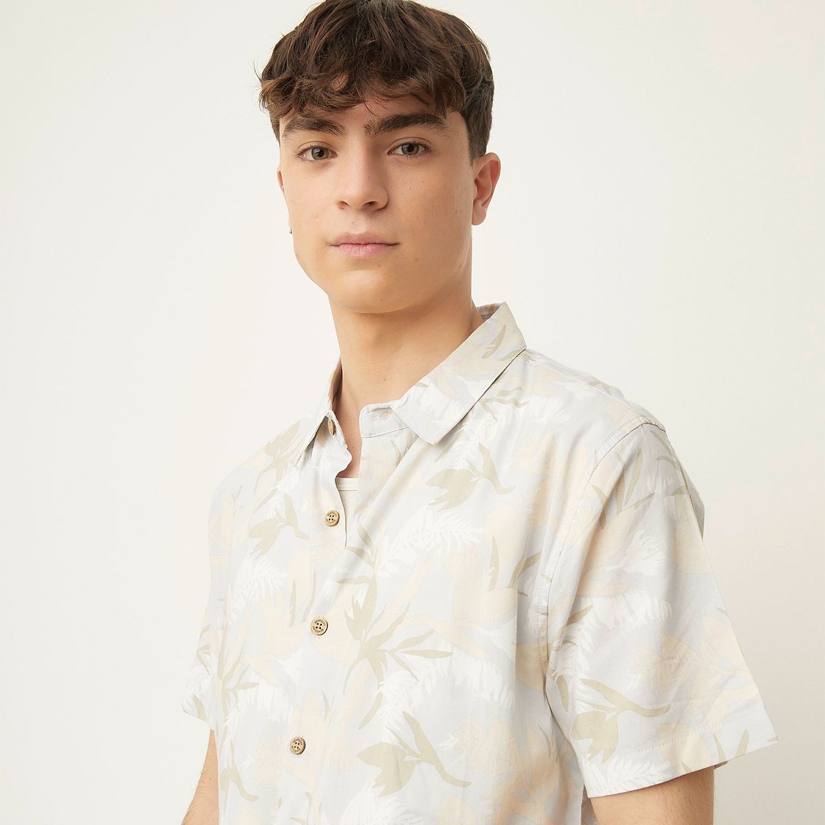 BEARCLIFF - Camisa Manga Corta Relaxed Fit  Hombre Bearcliff