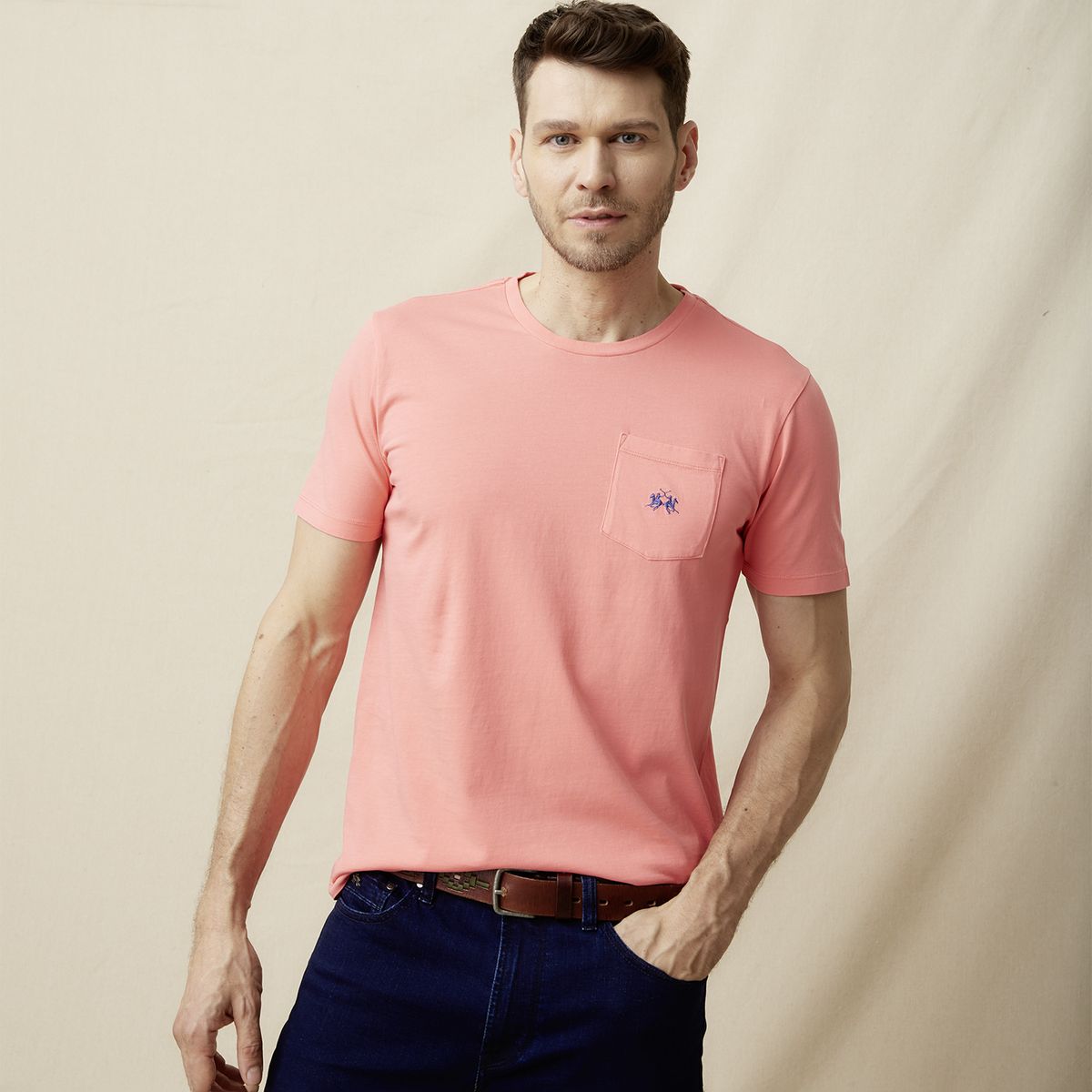 LA MARTINA - Polera Manga Corta Regular Fit Hombre La Martina