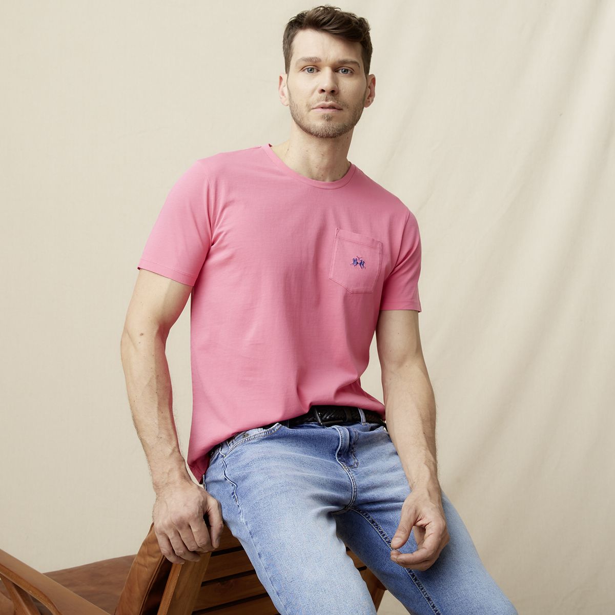 LA MARTINA - Polera Manga Corta Regular Fit Hombre La Martina