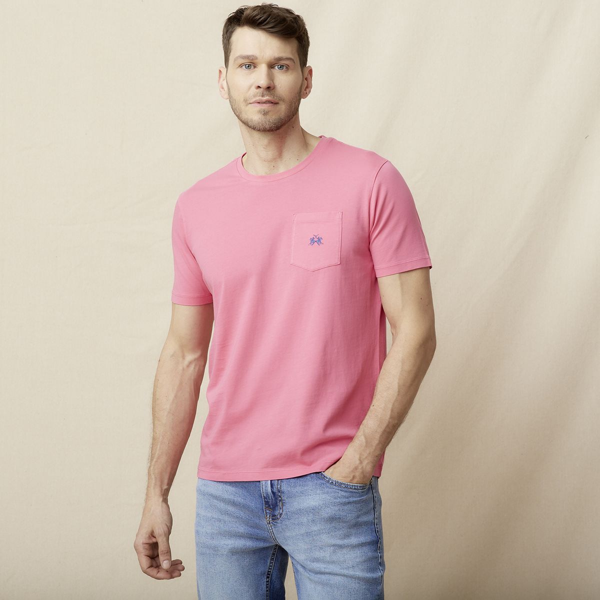 LA MARTINA - Polera Manga Corta Regular Fit Hombre La Martina