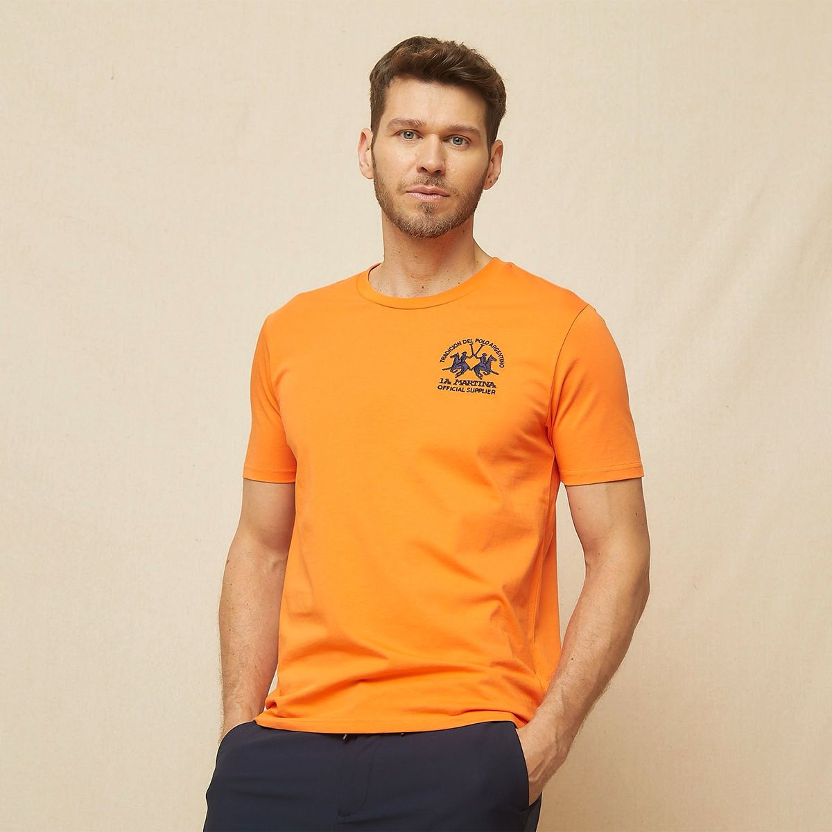 LA MARTINA - Polera Manga Corta Cuello Redondo Hombre La Martina