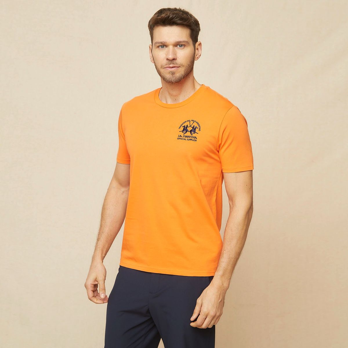 LA MARTINA - Polera Manga Corta Cuello Redondo Hombre La Martina