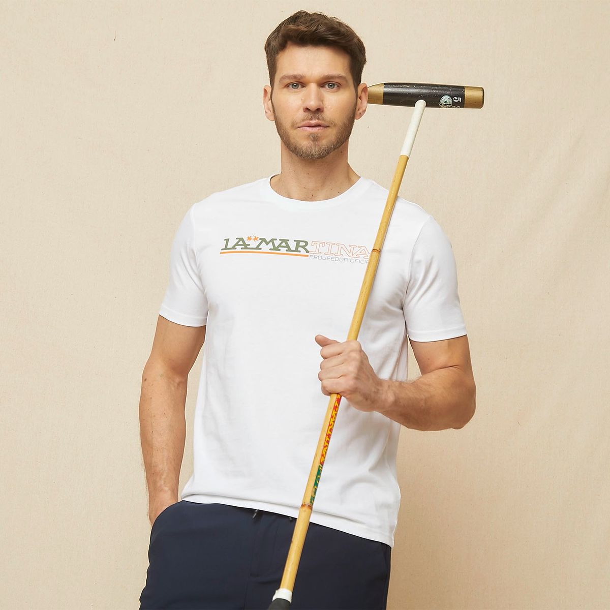 LA MARTINA - Polera Manga Corta Cuello Redondo Hombre La Martina