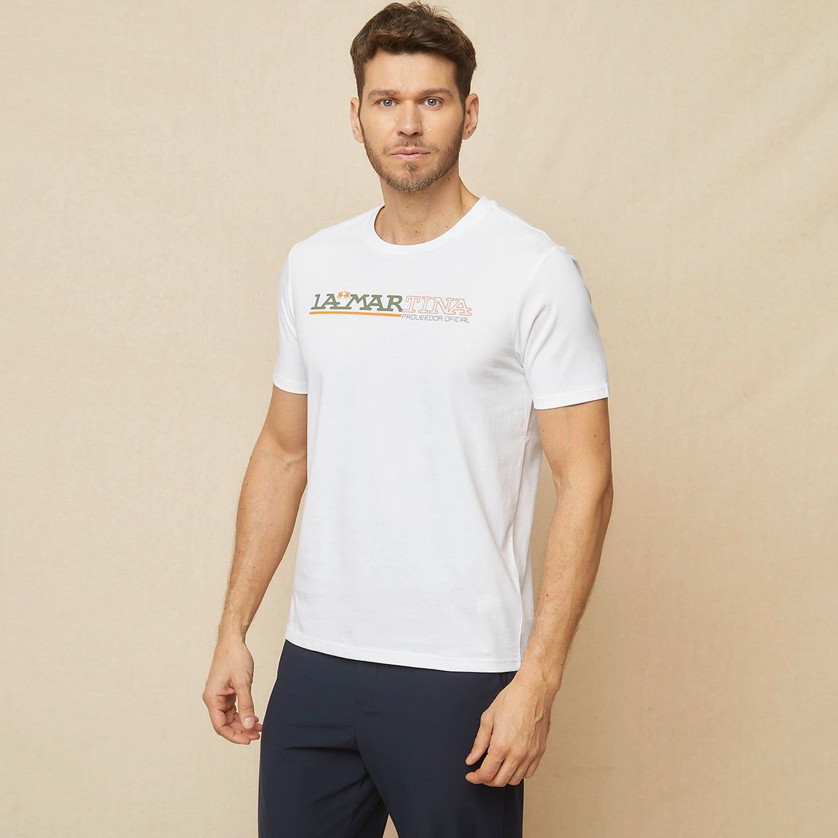 LA MARTINA - Polera Manga Corta Cuello Redondo Hombre La Martina