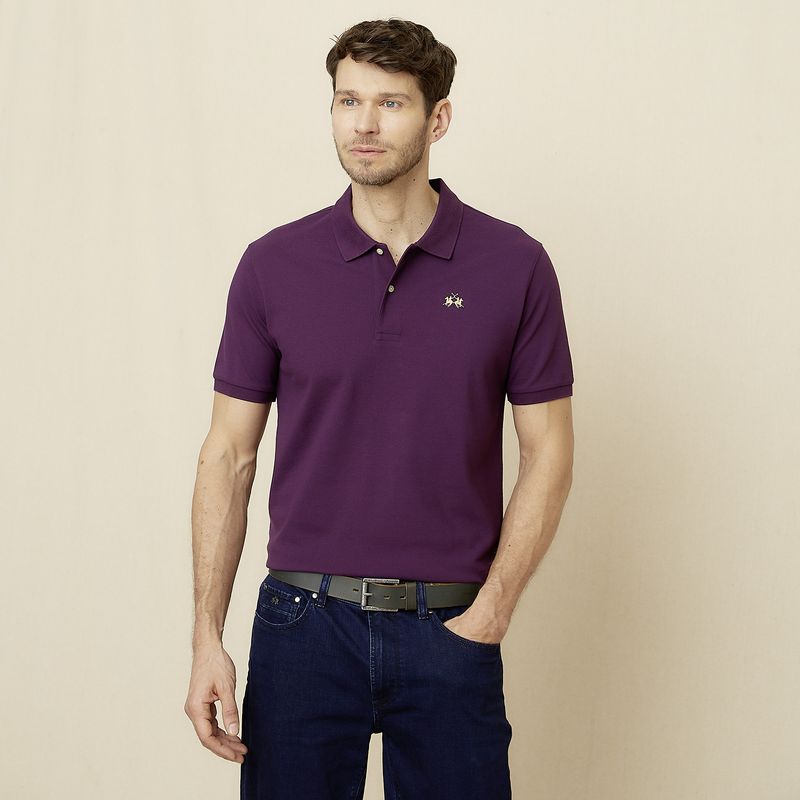 LA MARTINA - Polera Manga Corta Cuello Pique Hombre La Martina