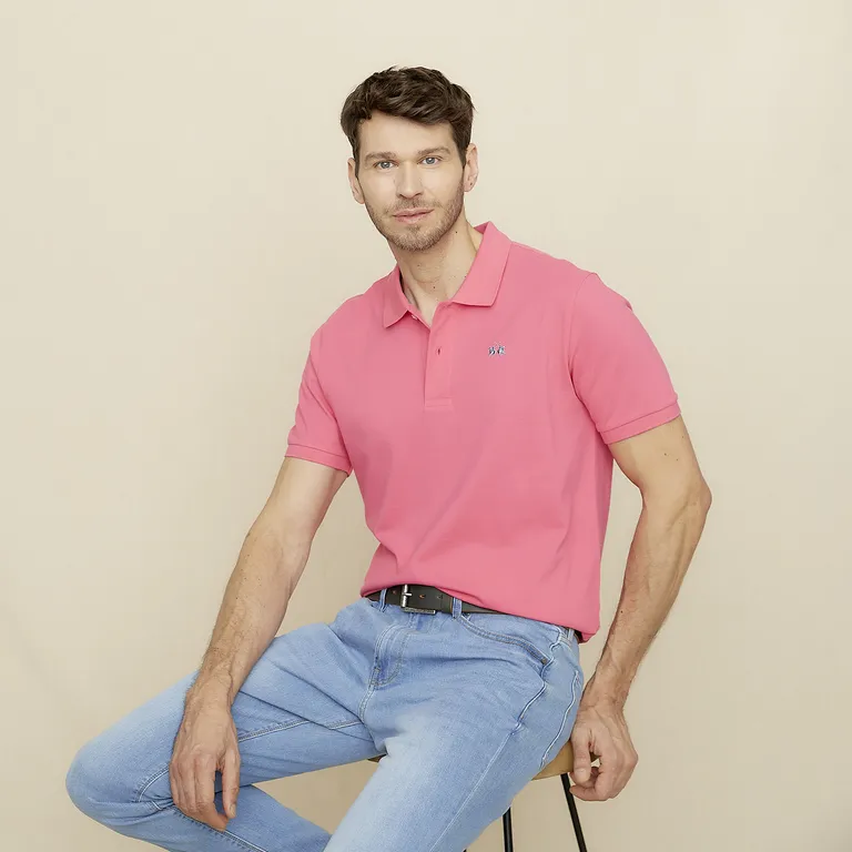 Polera Manga Corta Cuello Pique Hombre