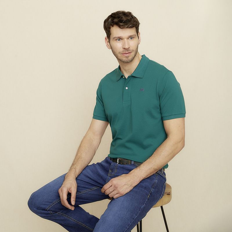 LA MARTINA - Polera Manga Corta Cuello Pique Hombre La Martina