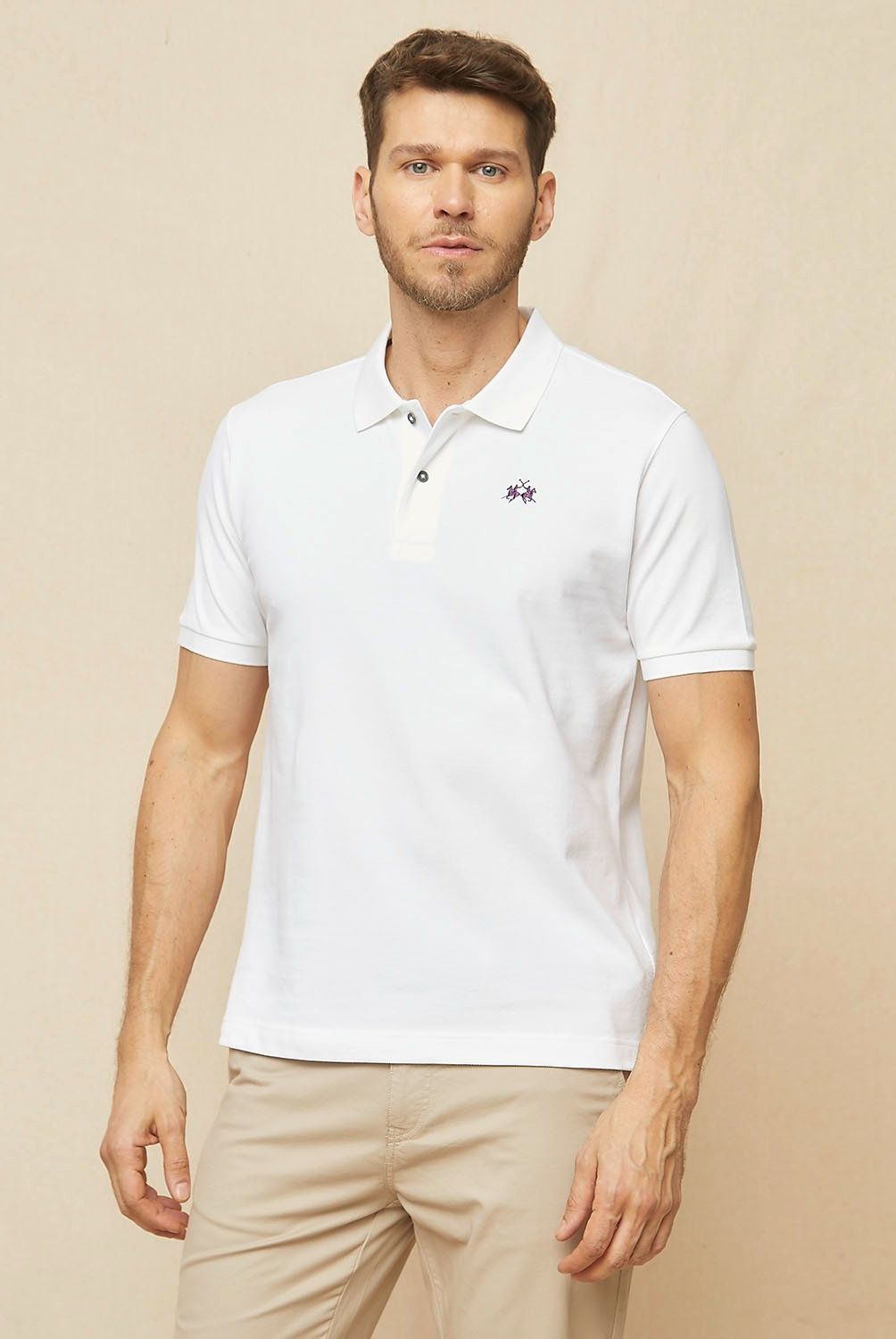 LA MARTINA - Polera Manga Corta Cuello Pique Hombre La Martina