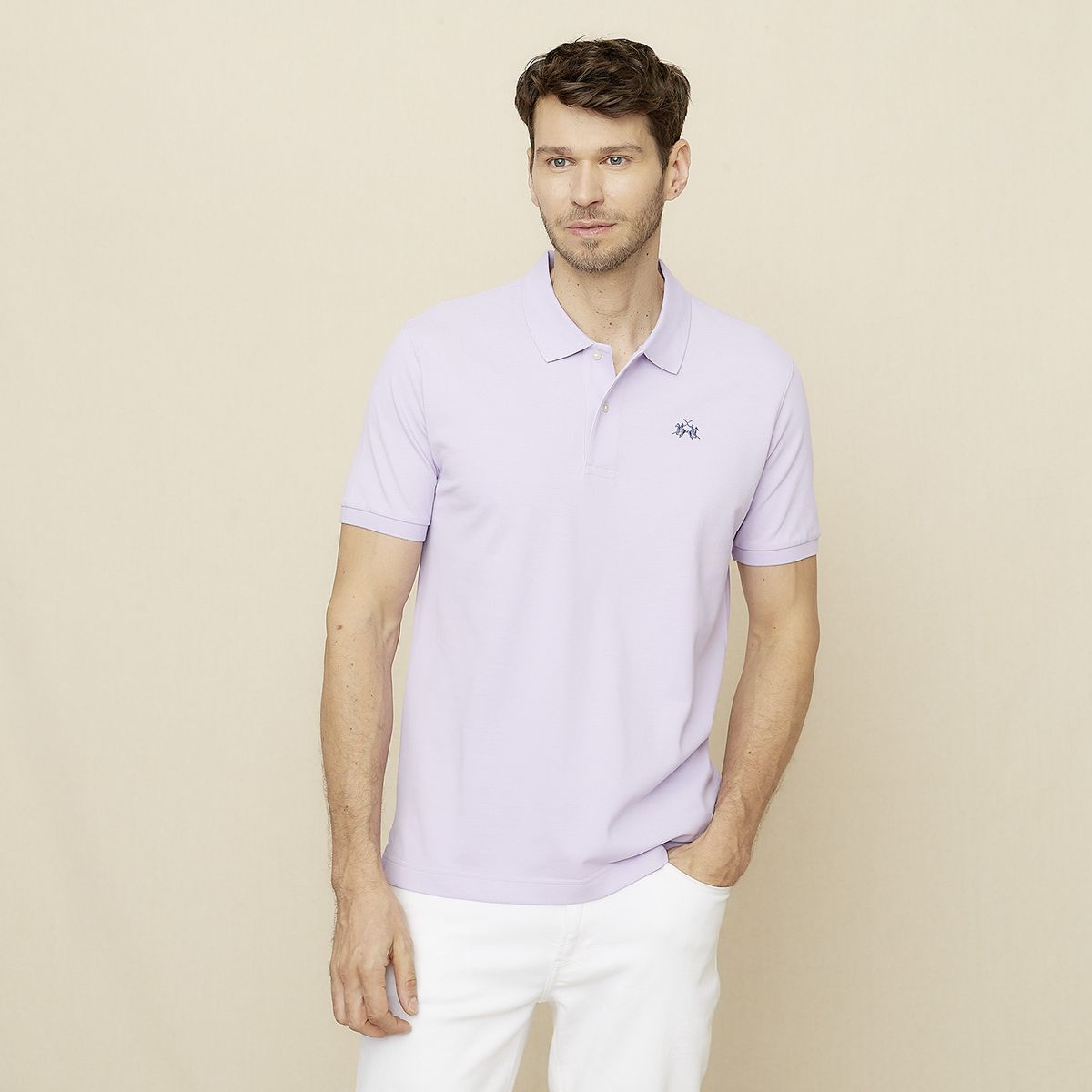 LA MARTINA - Polera Manga Corta Cuello Pique Hombre La Martina