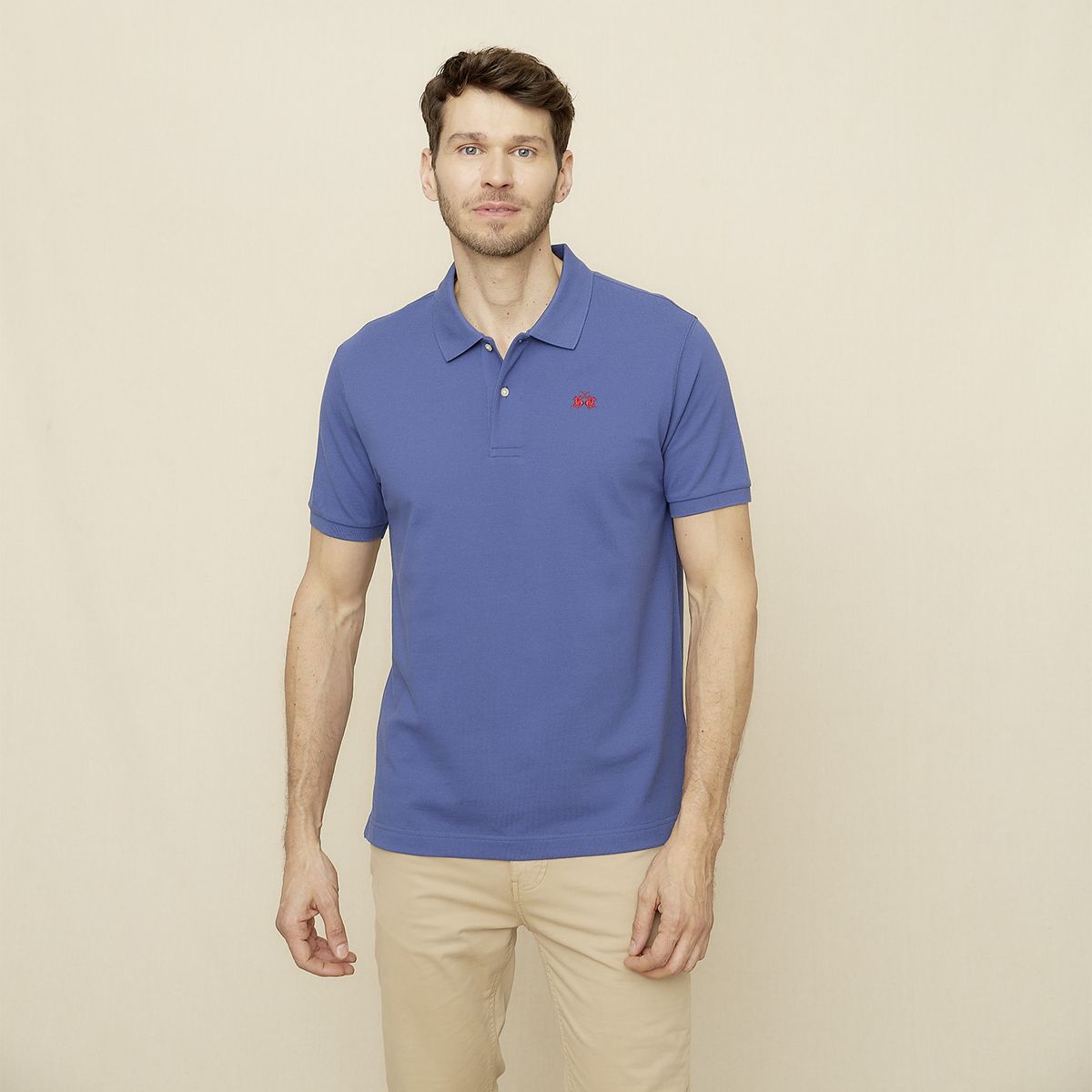 LA MARTINA - Polera Manga Corta Cuello Pique Hombre La Martina