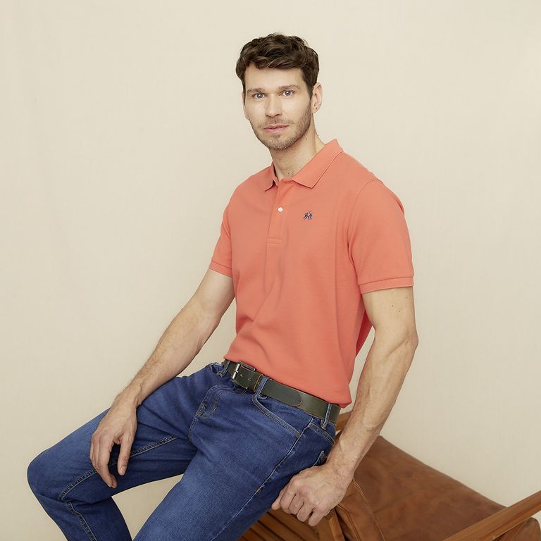 Polera Manga Corta Cuello Pique Hombre