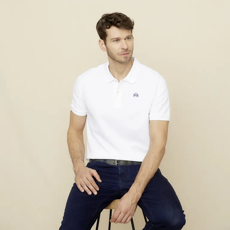 Polera Manga Corta Cuello Pique Hombre