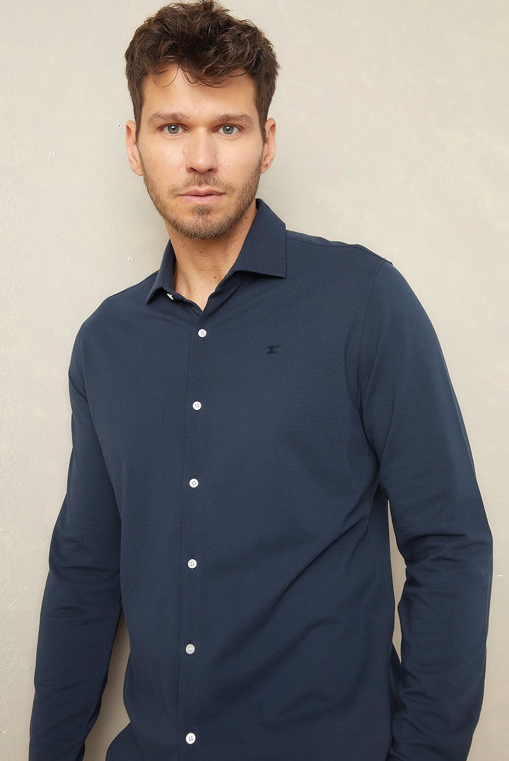 WOLF&HANK - Camisa Manga Larga Sport Slim Fit Hombre Wolf&Hank