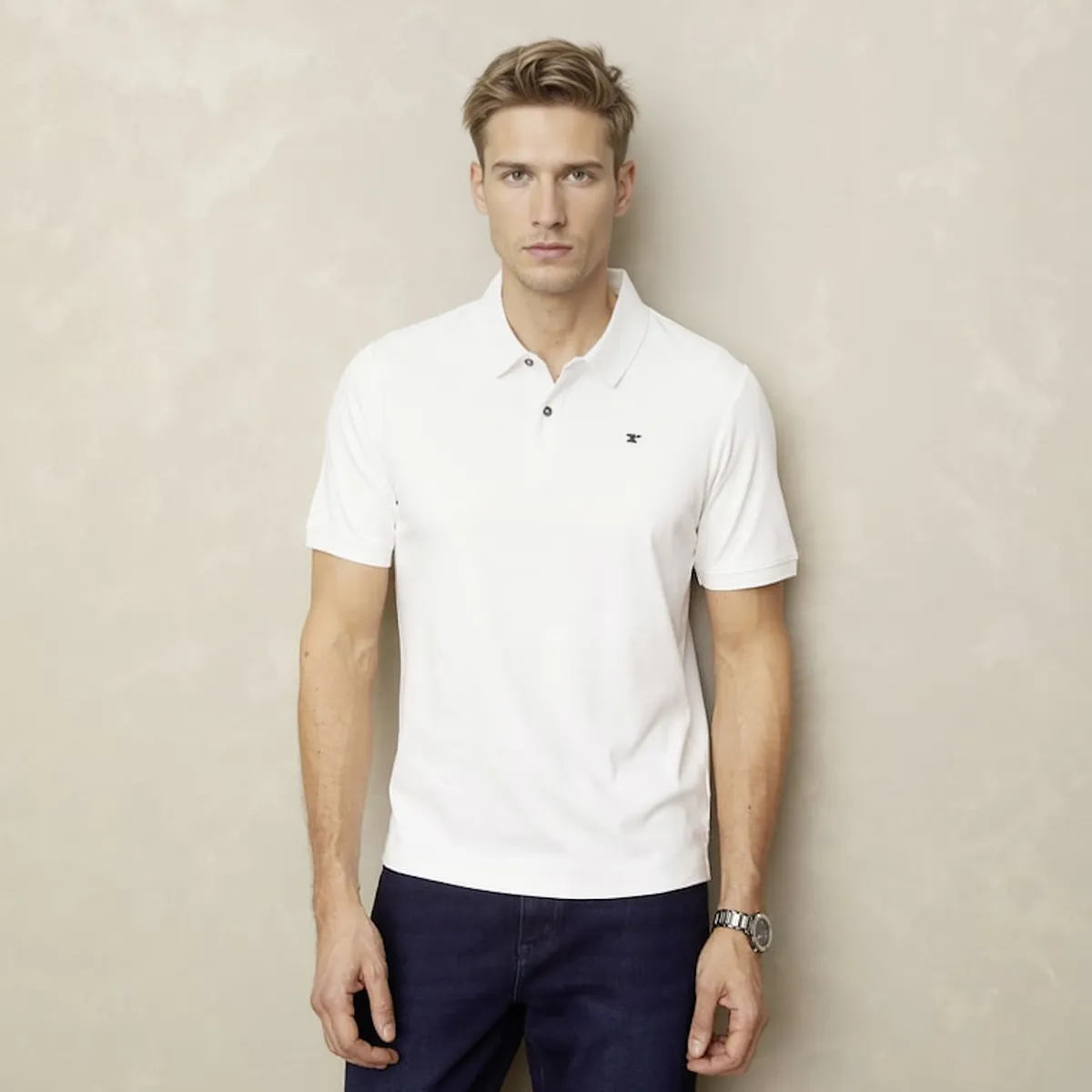 WOLF&HANK - Polera Manga Corta Cuello Polo Algodón Hombre Wolf&Hank